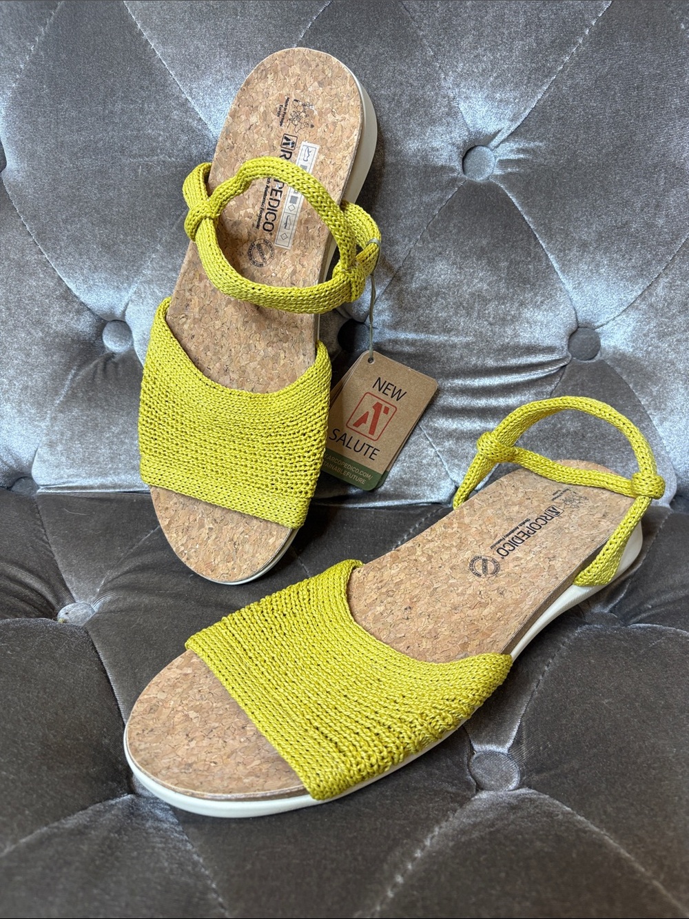 Arcopedico Arenal Yellow Sandals NWT